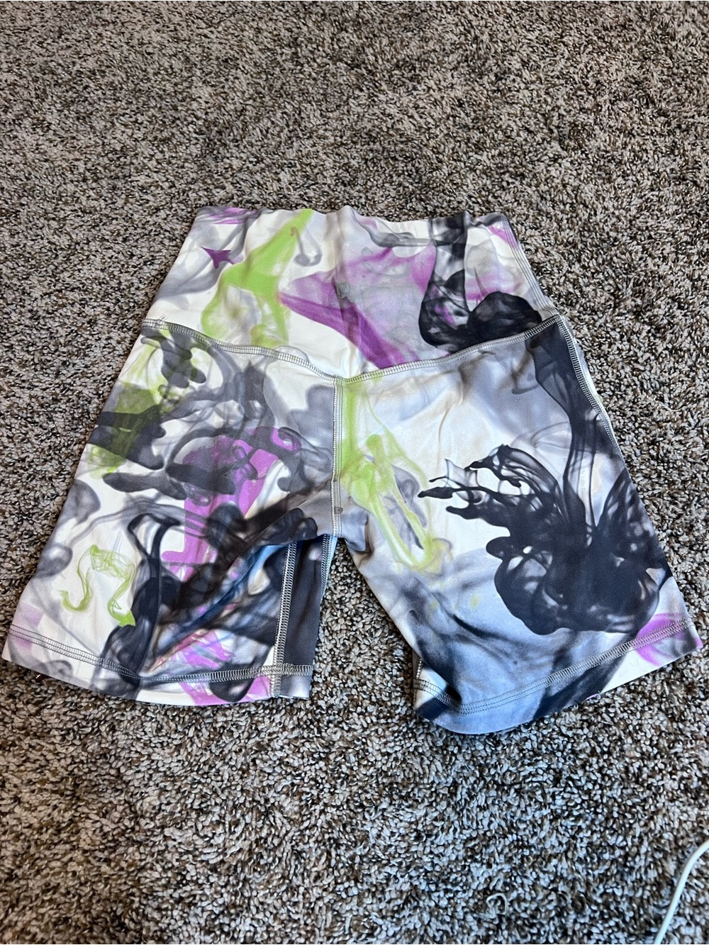 lululemon athletica Multicolor Smoke-Print High-Rise Bike Shorts